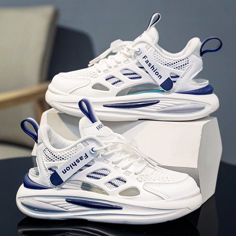 Boys' White Shoes Summer Single Mesh Sports Shoes Soft Sole Boys' Cut Out Mesh Shoes Breathable Kidsren'S Shoes - Image 3