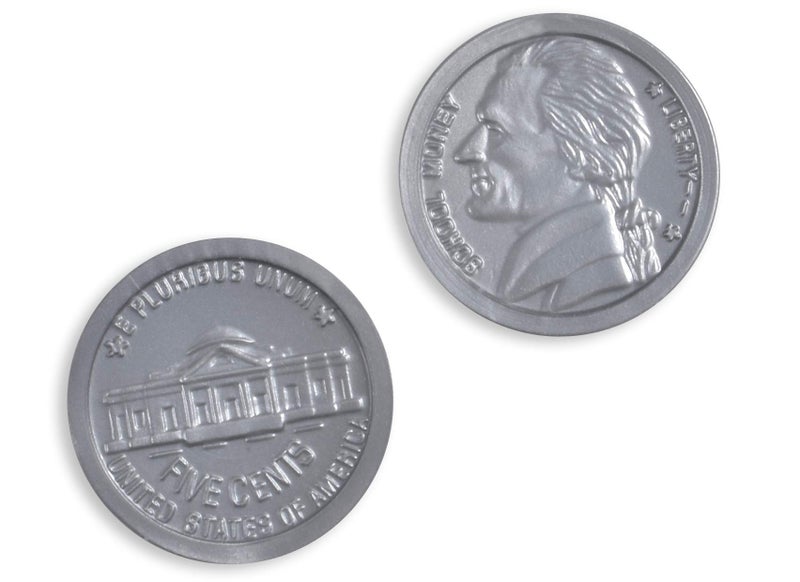 LEARNING ADVANTAGE Play Coin Set - 30 Pennies, 20 Nickels, 20 Dimes, 20 Quarters and 4 Half-Dollars - Realistic Coins for Pretend Play - Image 4