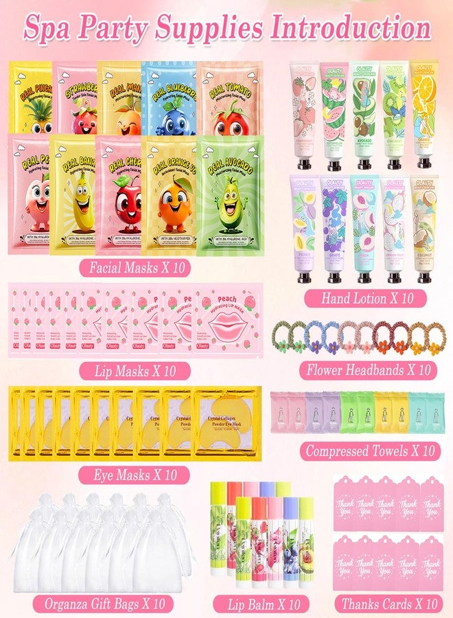 BliBling 90 PCS Spa Party Supplies for Girls Women,Spa Gift Sets Favors Include Face Masks,Hand Cream,Lip Balm,Lip Mask,Under Eye Patches,Hair Band,Daughter Spa Birthday Sleepover Party Supplies for Girls - Image 3