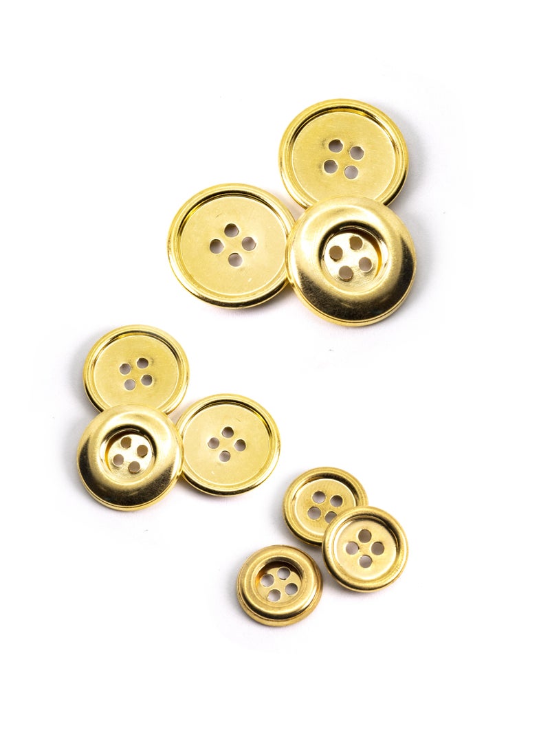 26pcs Round Metal Button Set. Sewing metal Button for Unisex. (Gold Color)  - Image 1
