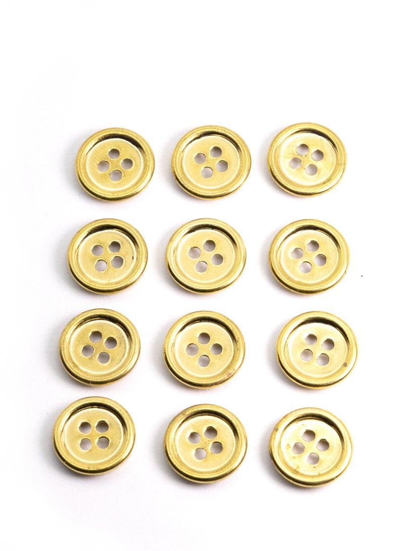 26pcs Round Metal Button Set. Sewing metal Button for Unisex. (Gold Color)  - Image 3