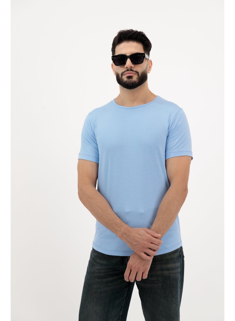 Vasl Hub VaslHub Plain T-Shirts for Men – Cotton Crew Neck Regular Fit – Pack of 3 – Navy, White and Mist - Image 4