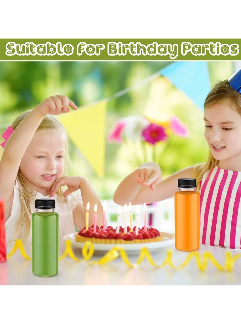 Generic - Disposable Bulk Drink Bottles, 20 Pack Clear Pet Plastic Juice Bottles with Black Lids, Round Small Empty Bulk Beverage Plastic Smoothie Bottles Ideal for Juice, Milk, (10oz, 300ml) - Image 1