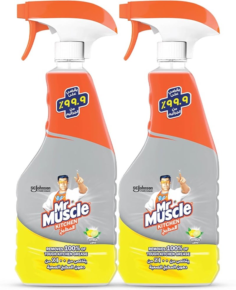 مستر ماسل منتج تنظيف المطابخ من S.C. Johnson، Mr. Muscle، مكون من قطعتين، سعة 500 مل - Image 1