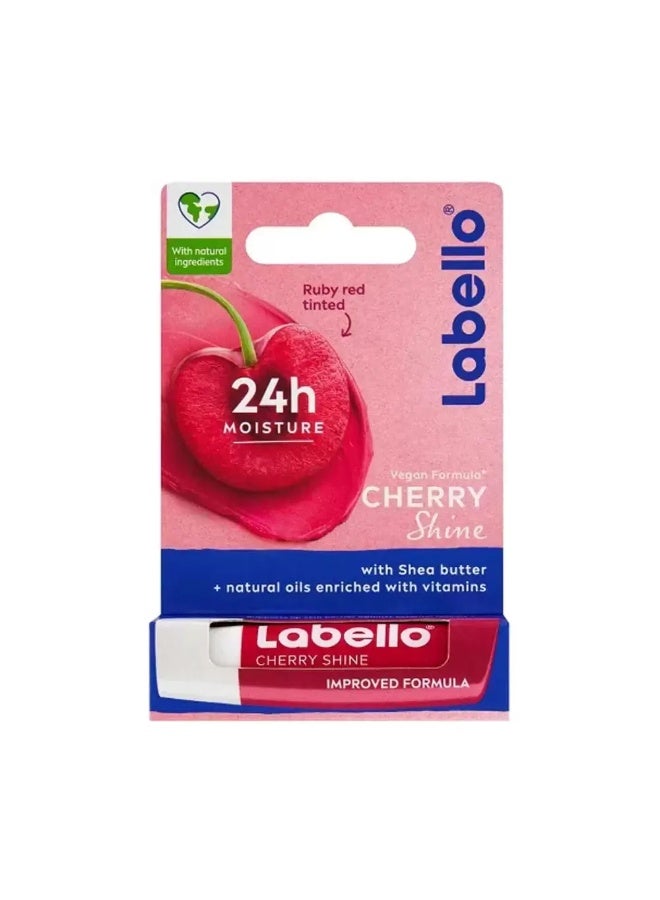 Labello Cherry Shine Ruby Red Tinted Lip Balm With Shea Butter And Natural Oils- 4.8gms