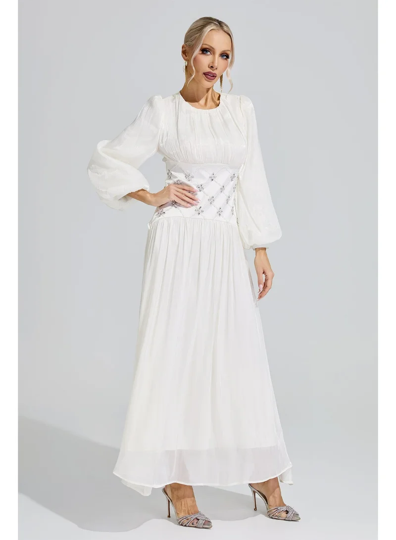 Hestia Ruched Waist Ball Gown