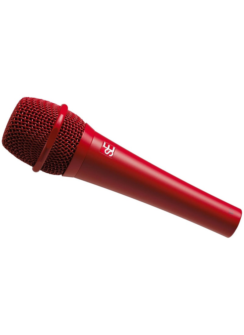 SE Electronics sE Electronics V7 Supercardioid Dynamic Handheld Vocal Microphone - Red Supercardioid Dynamic Microphone with Integrated Shockmount and Internal Windscreen  - Image 3