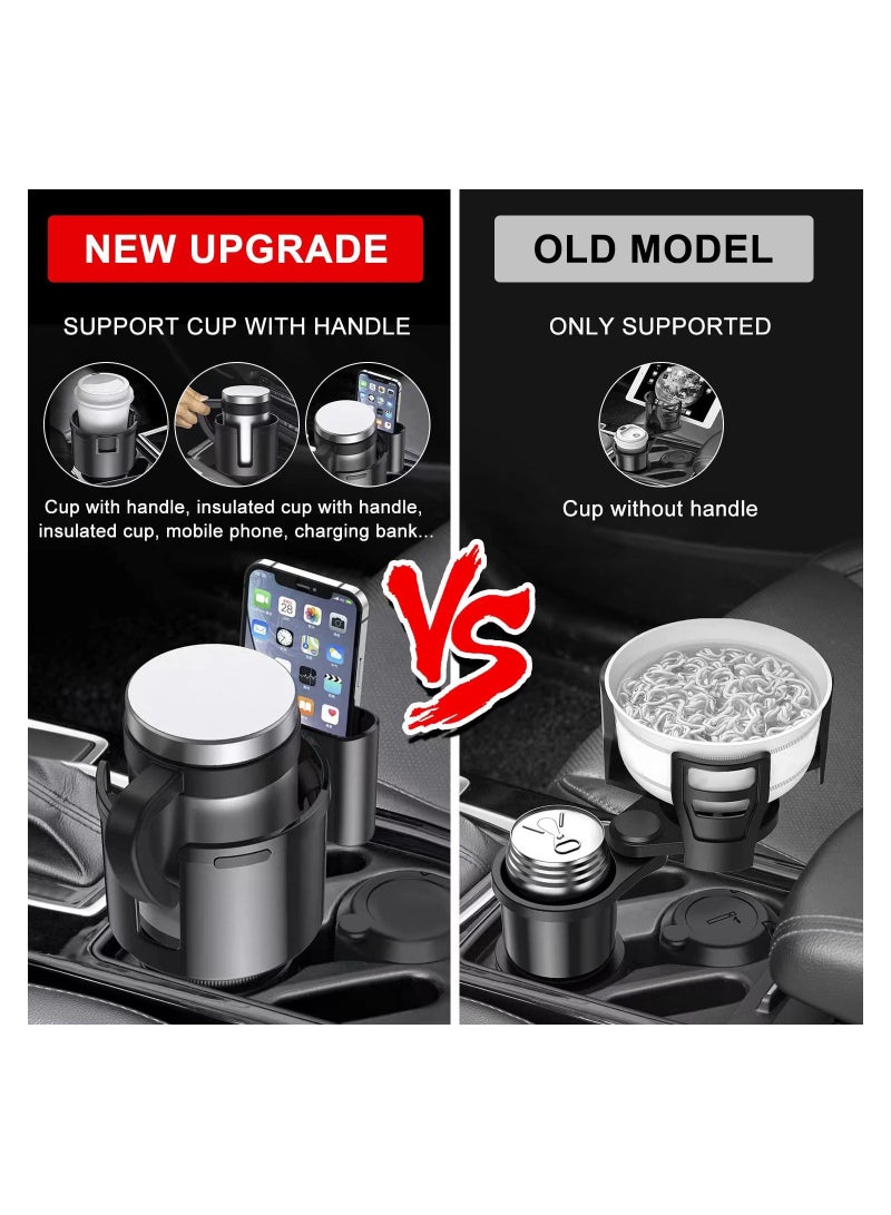 SYOSI Cup Holder Expander for Car, Car Cup Holder Expander with Phone Holder, Cup Phone Holder for Car, Large Cup Holder Adapter for Car 32/40 Oz Bottles, Big Drinks Mugs, Fit Different Kinds of Car(1 Pack) - Image 3
