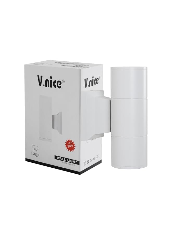 V.nice Outdoor Wall Light GU10 Up Down Light – IP65 Waterproof Exterior Sconce Lamp, 2 Sizes & 2 Colors, Aluminum Modern Wall Lamp for Porch, Patio, Doorway, Garden - Image 1