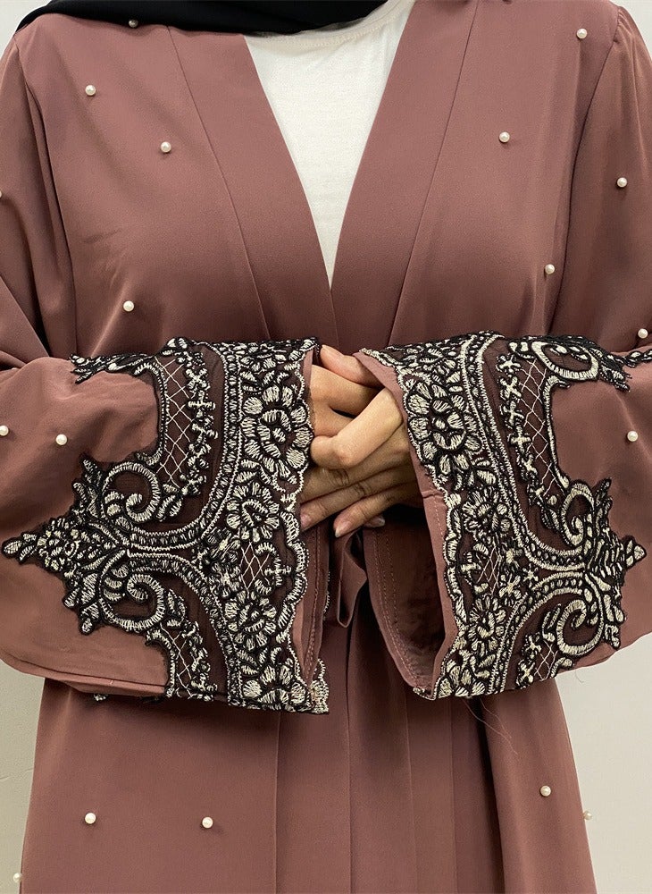Ebay Hot-Selling Long-Sleeved Embroidered Beaded Robe for Women Long Cardigan # 1684 - Image 2