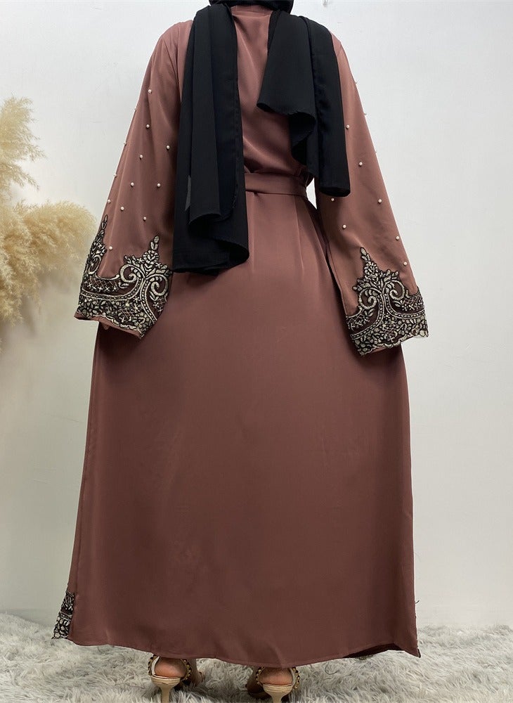 Ebay Hot-Selling Long-Sleeved Embroidered Beaded Robe for Women Long Cardigan # 1684 - Image 5