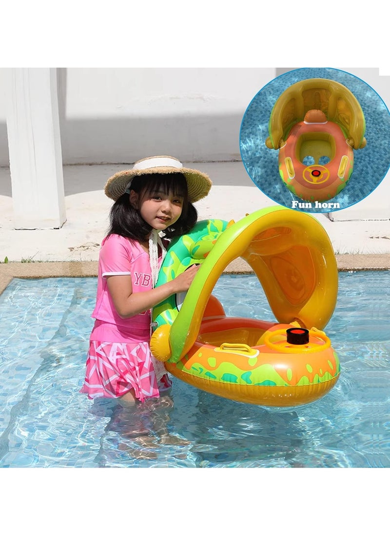 Generic Tanda Baby Float with Swimming Chair, Inflatable Baby Pool Toy, Baby Swimming Ring, Inflatable Swimming Aid for Kids - Sea - Summer  - Image 2