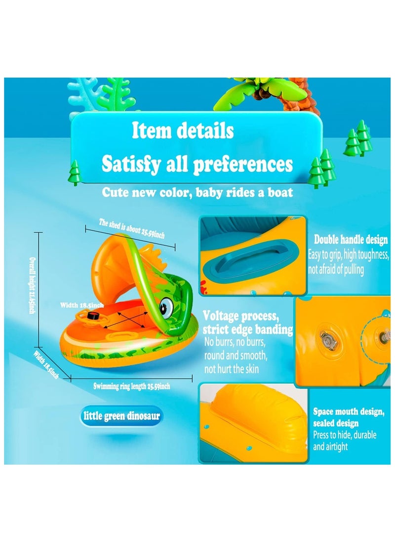 Generic Tanda Baby Float with Swimming Chair, Inflatable Baby Pool Toy, Baby Swimming Ring, Inflatable Swimming Aid for Kids - Sea - Summer  - Image 3
