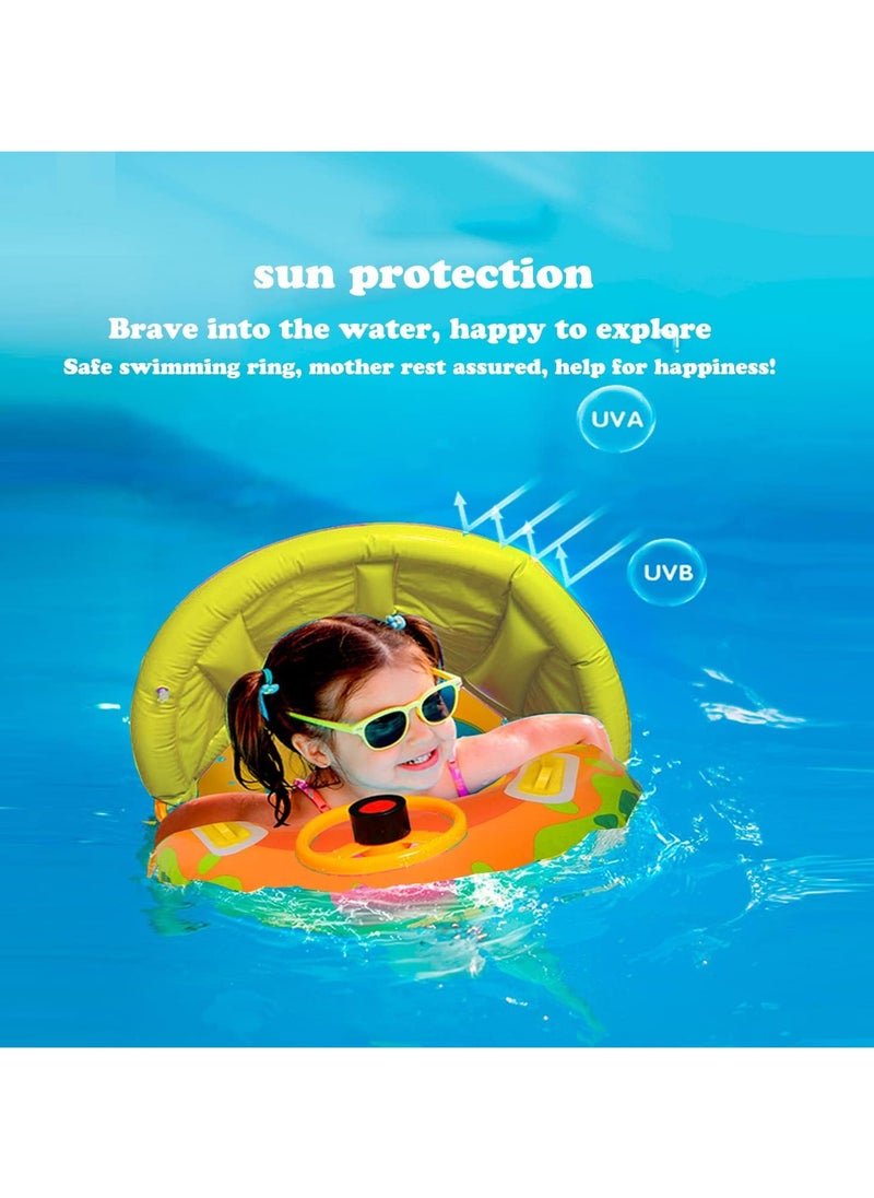 Generic Tanda Baby Float with Swimming Chair, Inflatable Baby Pool Toy, Baby Swimming Ring, Inflatable Swimming Aid for Kids - Sea - Summer  - Image 5