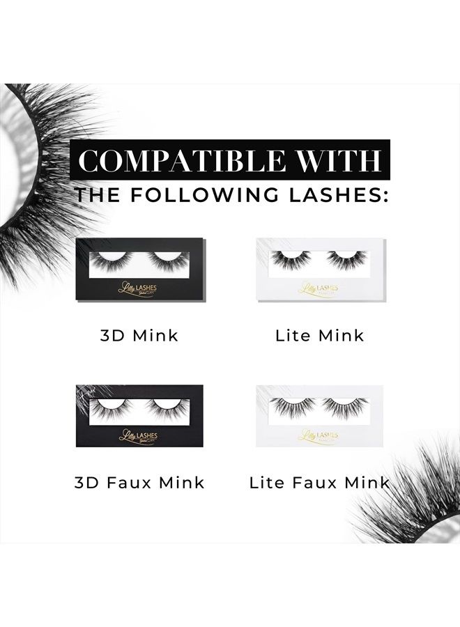 Lilly Lashes غراء رموش شفاف، غراء رموش بالفرشاة للرموش الصناعية، غراء تمديد الرموش للرموش الصناعية والطبيعية، غراء رموش شفاف، لوازم رموش خالية من اللاتكس - Image 3
