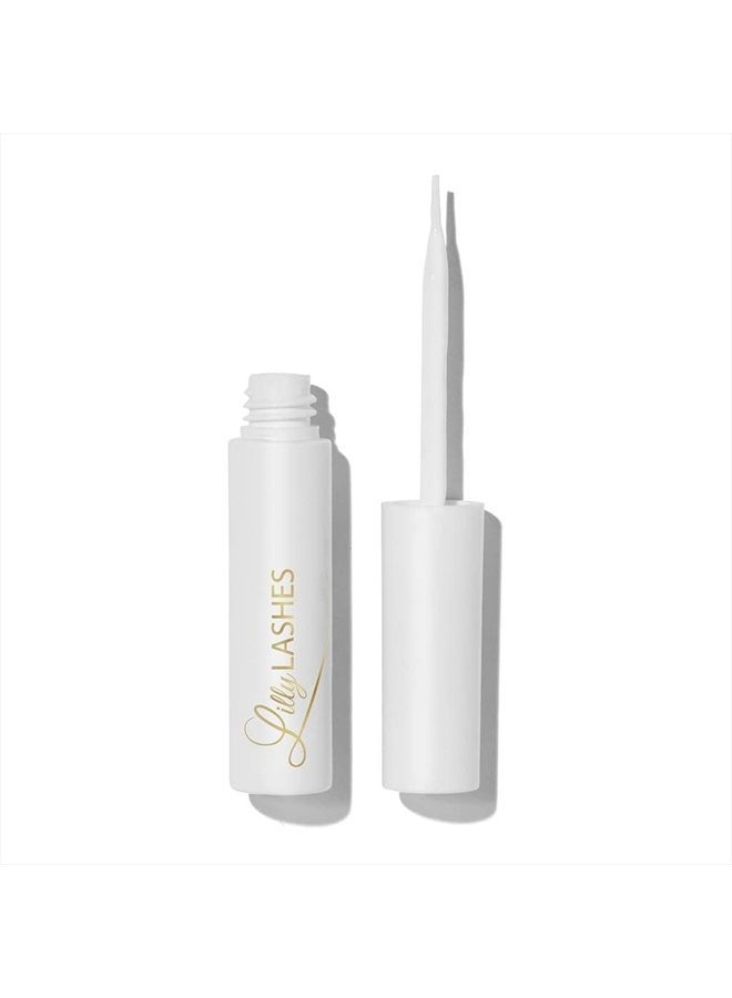 Lilly Lashes غراء رموش شفاف، غراء رموش بالفرشاة للرموش الصناعية، غراء تمديد الرموش للرموش الصناعية والطبيعية، غراء رموش شفاف، لوازم رموش خالية من اللاتكس - Image 1