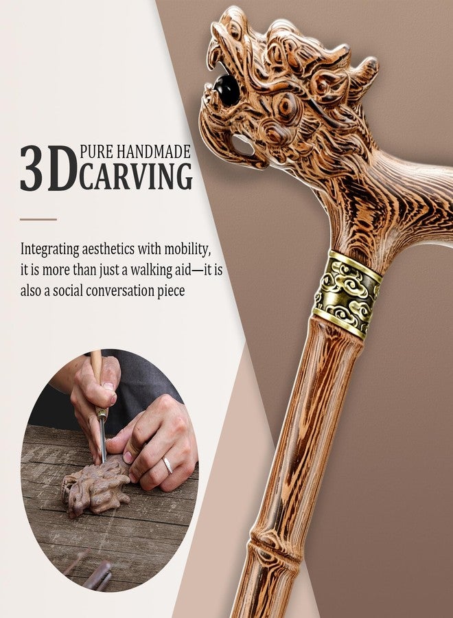 ispuoocti Wooden Cane, Natural Wood WalkingCane, Ergonomic Walking Cane for Men and Women, Hand Carved Walking Stick for Seniors, High Supports, Light and Stable, with a Travel Bag - Image 4