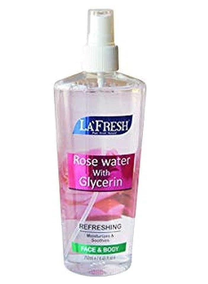 LA FRESH Rose Water With Glycerin Face And Body 250 ml - Image 1