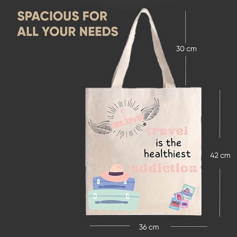 STRUTT حقائب قماش قابلة لإعادة الاستخدام أؤمن بها | حقيبة تسوق من قطن عضوي 100% | متعددة الأغراض صديقة للبيئة | حقيبة قماش متينة بسعة 15 كجم | حقيبة كلية للاستخدام اليومي | عبوة واحدة (في الإضافات) - Image 4