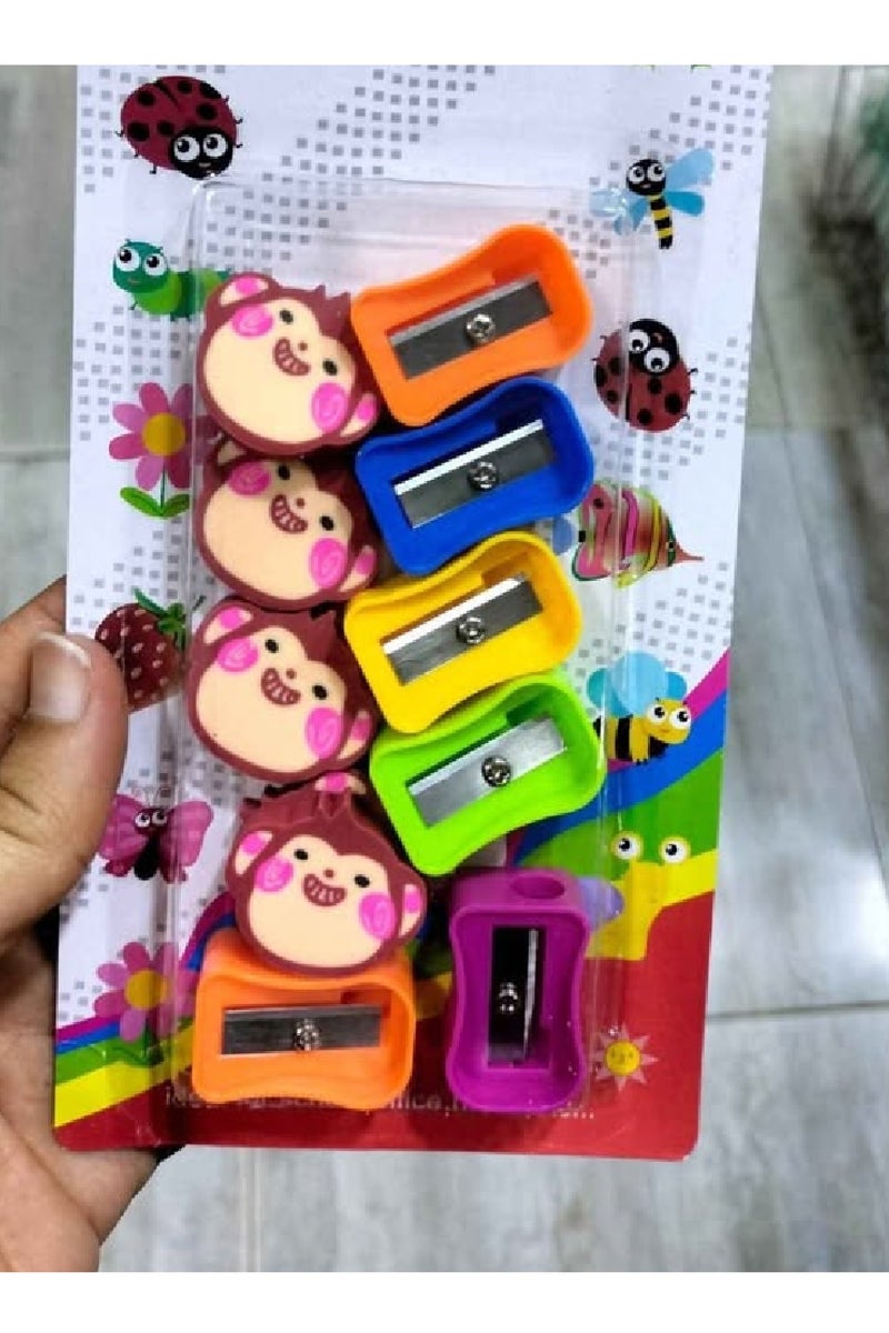 مبراة أقلام وممحاة، 6 مبراة و4 ممحاة