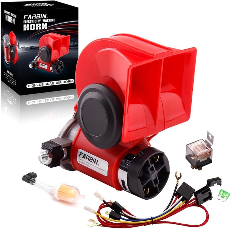 FARBIN 12V Loud Air Horn Kit with Relay - Train Horn for Trucks, Cars, Motorcycles, Golf Carts, and Boats - Image 1
