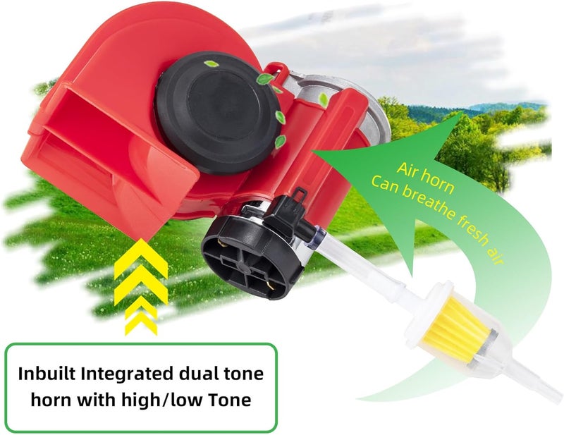 FARBIN 12V Loud Air Horn Kit with Relay - Train Horn for Trucks, Cars, Motorcycles, Golf Carts, and Boats - Image 3