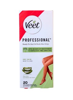 Veet Veet Dry Skin Wax Strips With Easy Grip, 20 strips 