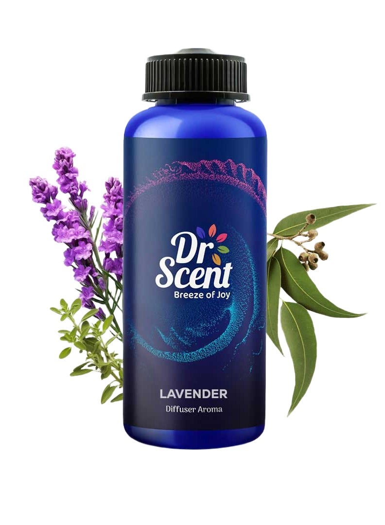 Dr Scent زيت عطر دكتور سينت ديفيوزر لافندر (1000 مل) - عطر الأوكاليبتوس واللافندر والزعيتر | صنع في المملكة المتحدة | مثالي للمكاتب والمنازل والمتاجر وغرف الفنادق واللوبيات الكبيرة - Image 1