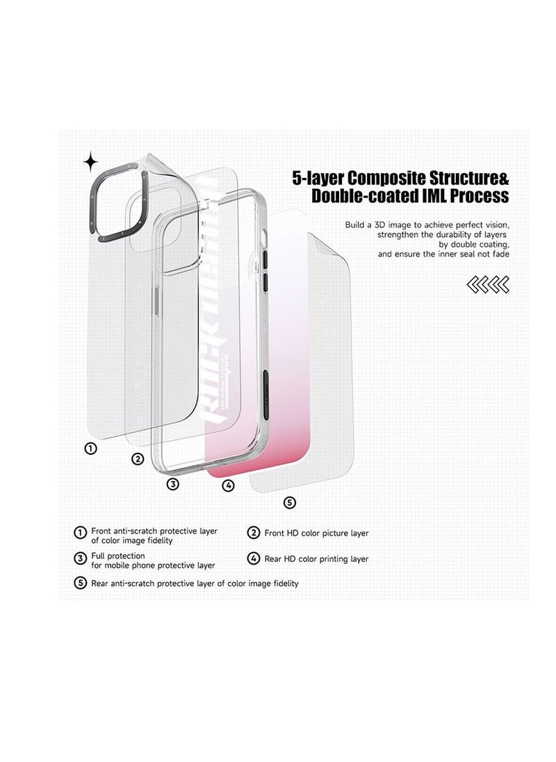 Rock Space Impression Inshare Protective Case for iPhone 13 Pro Max  Black/White