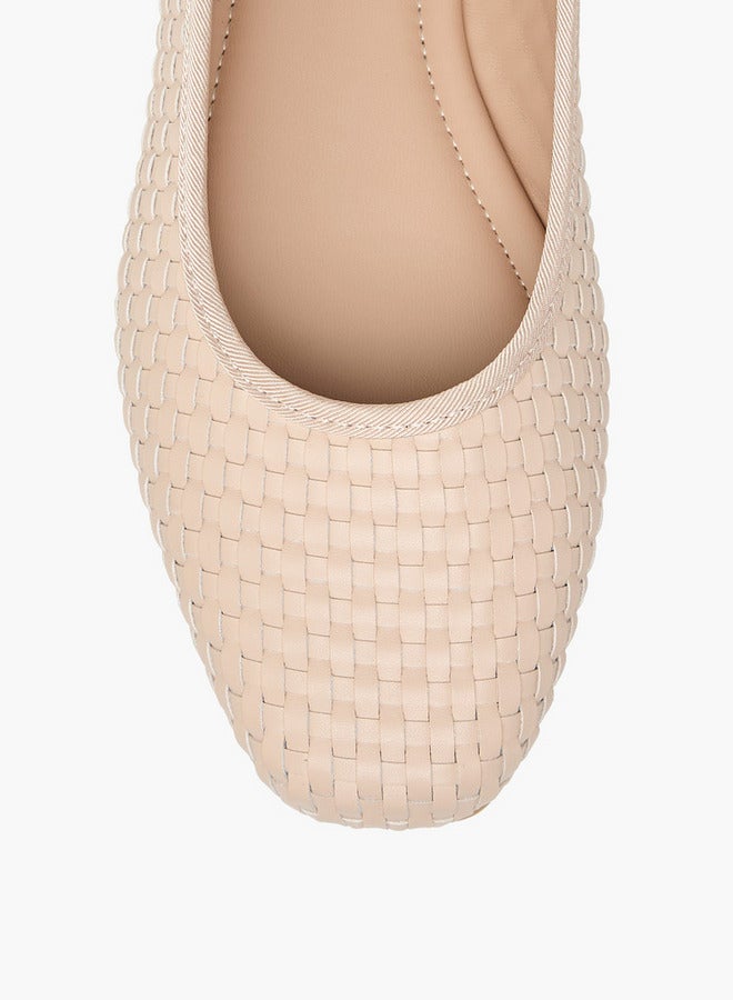Flora Bella By Shoexpress Women Textured Square Toe Slip-On Ballerina Shoes  - Image 4