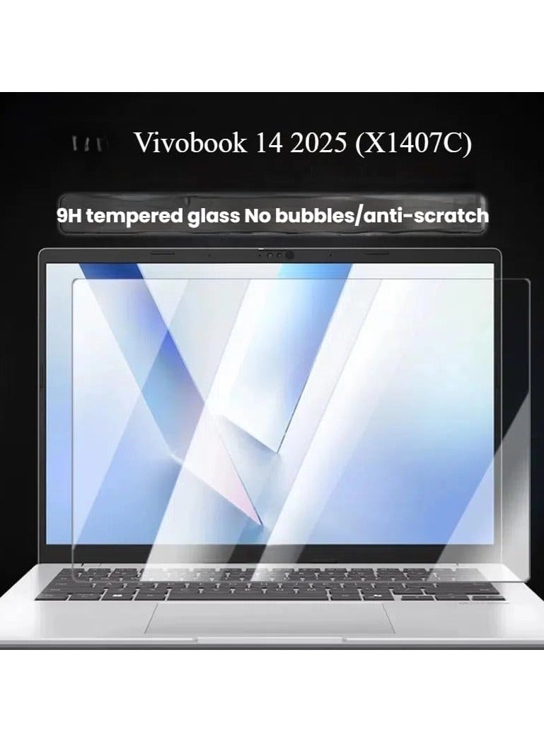 Screen Protector Compatible Asus Vivobook 14 2025 (X1407C) 14-inch Protective Film, Crystal Clear Protective Film 9H HD Tempered Film - Image 2