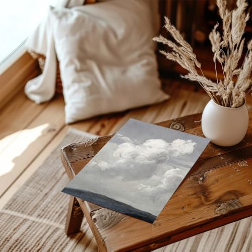XOCUUI Unframed Canvas Wall Art Classical Oil Painting Canvas Prints Decor Clouds Sky with Vintage Landscape Wall Art Pictures Home Decor 8x10in - Image 5