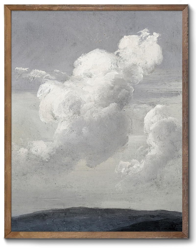 XOCUUI Unframed Canvas Wall Art Classical Oil Painting Canvas Prints Decor Clouds Sky with Vintage Landscape Wall Art Pictures Home Decor 8x10in - Image 1