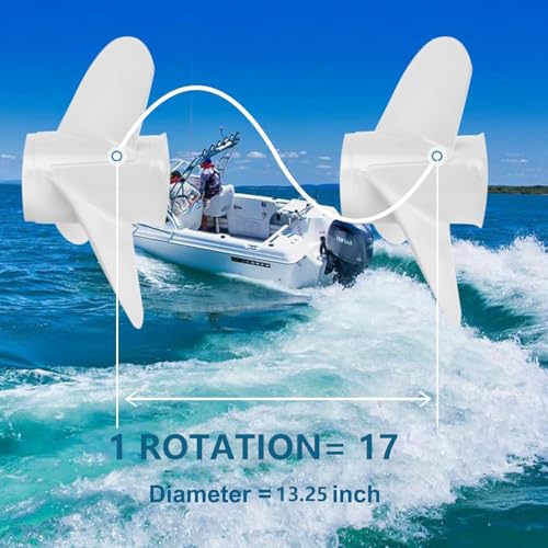 Qiclear 13 1/4 x 17-K | 6E5-45945-01-EL OEM Upgrade Aluminum Outboard Moto Boat Propeller fit Yamaha Engines 60-115 HP, 15 Spline Tooth - Image 4