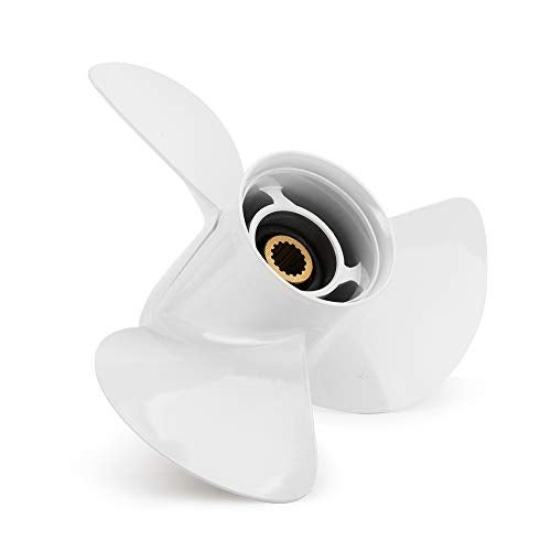 Qiclear 13 1/4 x 17-K | 6E5-45945-01-EL OEM Upgrade Aluminum Outboard Moto Boat Propeller fit Yamaha Engines 60-115 HP, 15 Spline Tooth - Image 1