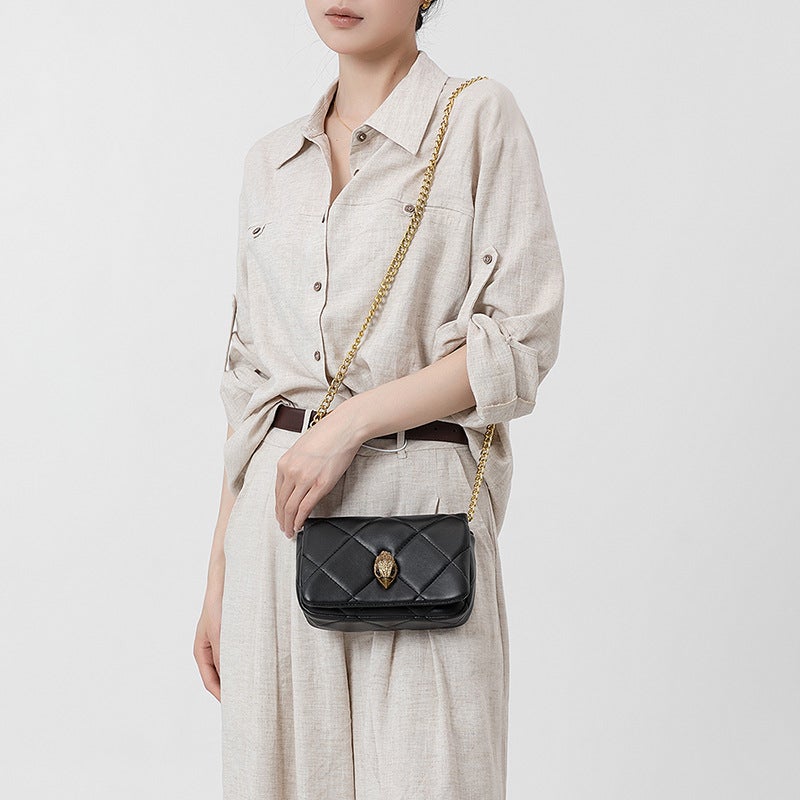 Kurt Geiger Women's Chain Crossbody Bag with Eagle Head Hardware - Small Square Shoulder Bag - Image 4