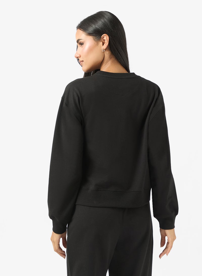 جينجر بيسيكس سويت شيرت أساسي بياقة دائرية قطني واسع - Image 2