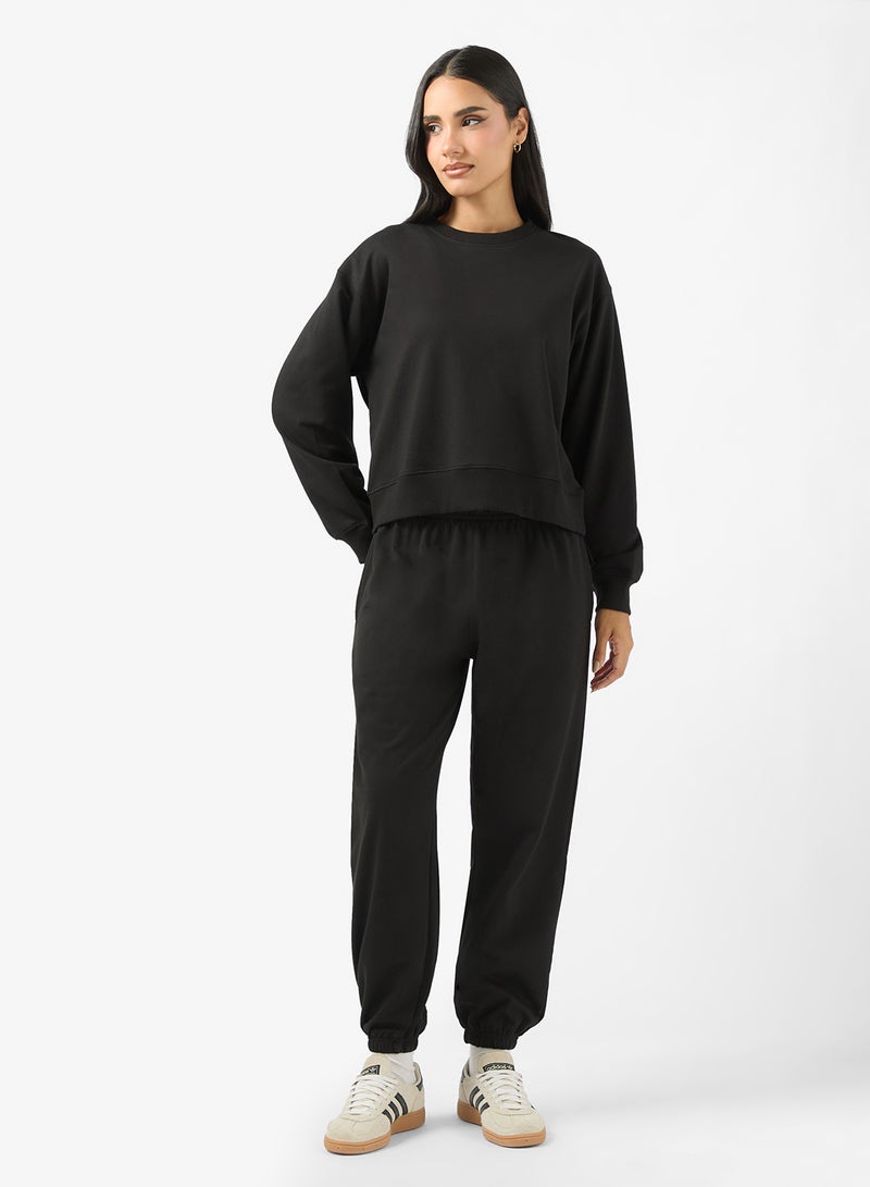 جينجر بيسيكس سويت شيرت أساسي بياقة دائرية قطني واسع - Image 4