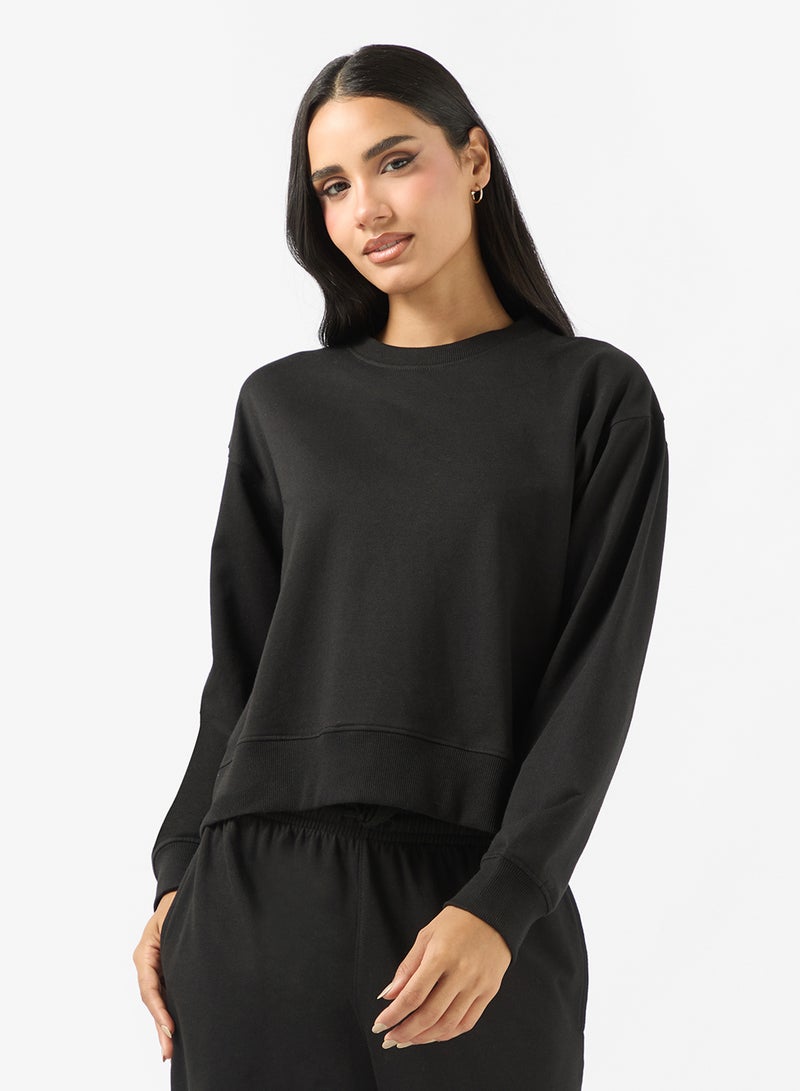 جينجر بيسيكس سويت شيرت أساسي بياقة دائرية قطني واسع - Image 1