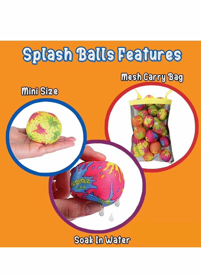 KASTWAVE 24 Pack Splash Water Balls Bombs with Mesh Bag, Soaking Games for Swimming Pool Summer Beach Activities Kids Party Favors, Mini 2 Inch - Image 3