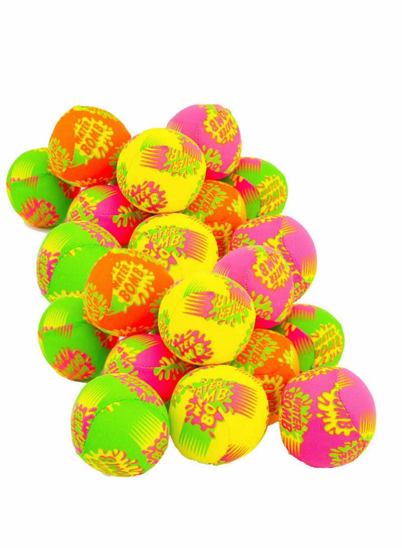KASTWAVE 24 Pack Splash Water Balls Bombs with Mesh Bag, Soaking Games for Swimming Pool Summer Beach Activities Kids Party Favors, Mini 2 Inch - Image 1