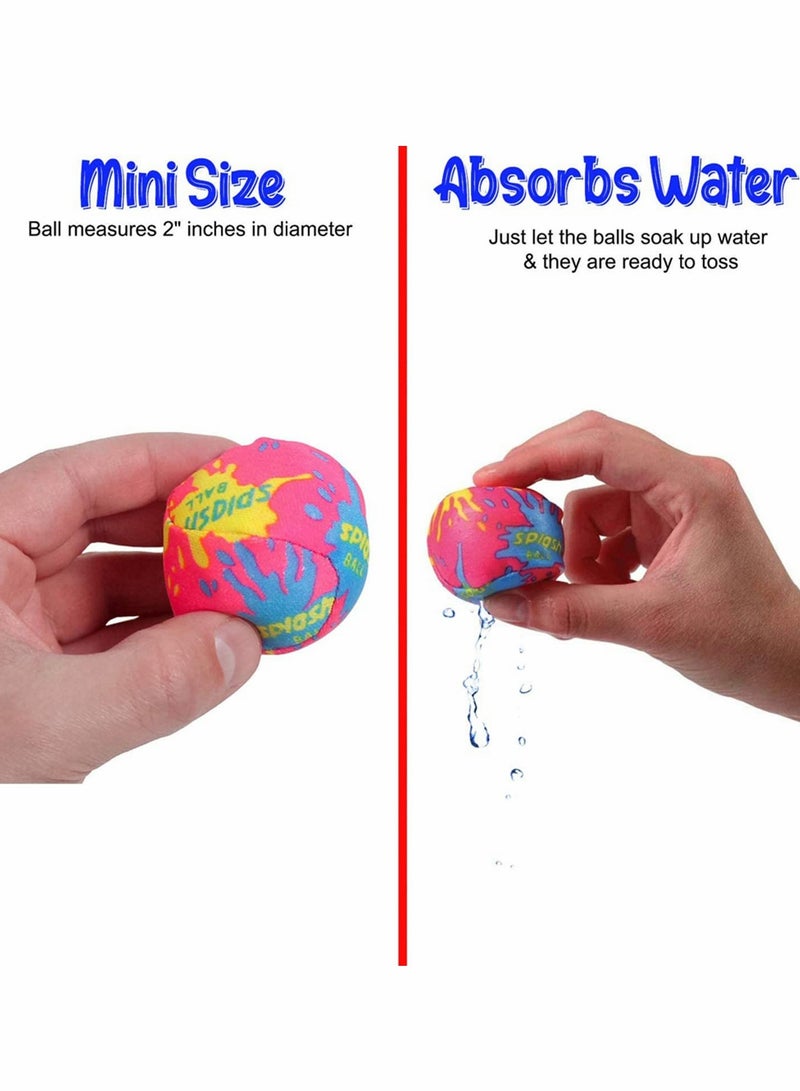 KASTWAVE 24 Pack Splash Water Balls Bombs with Mesh Bag, Soaking Games for Swimming Pool Summer Beach Activities Kids Party Favors, Mini 2 Inch - Image 2