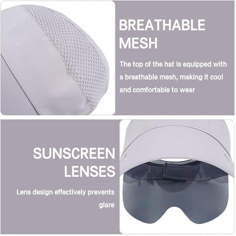 VIOKKO Face_Shield Protector Sun Visor Hat UV Protection Summer Sun Cap Great for Oudtoor Hiking Camping Golf Tennis Cycling - Image 4