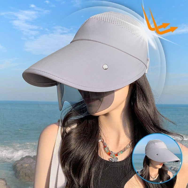 VIOKKO Face_Shield Protector Sun Visor Hat UV Protection Summer Sun Cap Great for Oudtoor Hiking Camping Golf Tennis Cycling - Image 5
