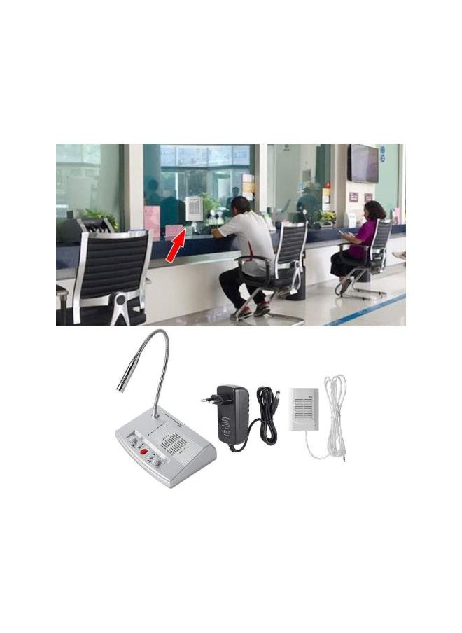 WYBOT - Dual Way Intercommunication Microphone, Counter Window Intercom Mic Speaker with Automatic Call Control and High Speech Resolution for Bank Office Hospital Station Shop US - Image 1