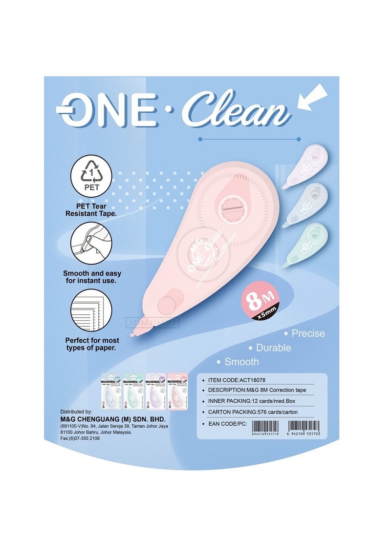M&G M&G Chenguang Correction Tape One Clean 8mX5mm - No: ACT18078  - Image 1