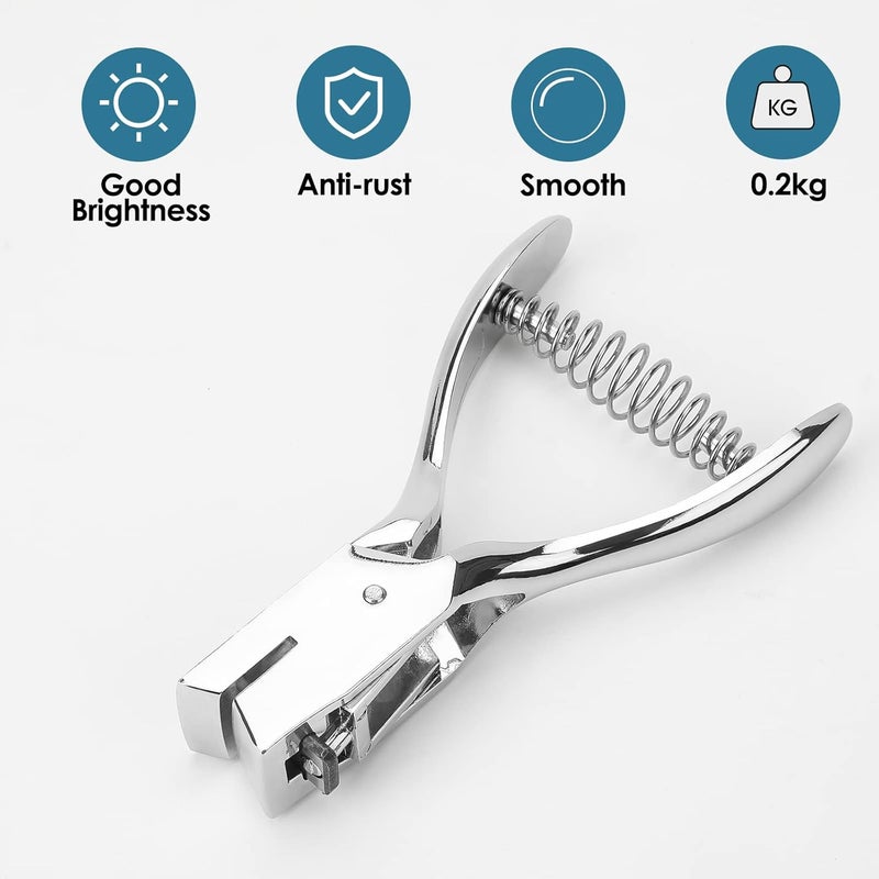 MROCO Hole Punch One Slot Badge Punch for ID Cards, Handheld, No Burrs, Metal Badge Puncher, 15mm x 3mm Hole Size - Image 4