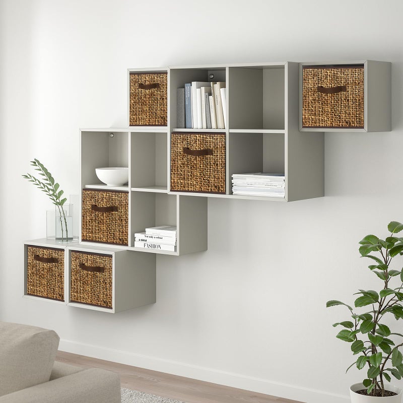 homyfort 12x12 Cube Storage Bins - Fabric Cubby Bins with Dual Handles, Collapsible Storage Organizer for Shelf, Closet, Nursery, Set of 6 ï¼ˆNot Rattan Weavingï¼‰ - Image 2