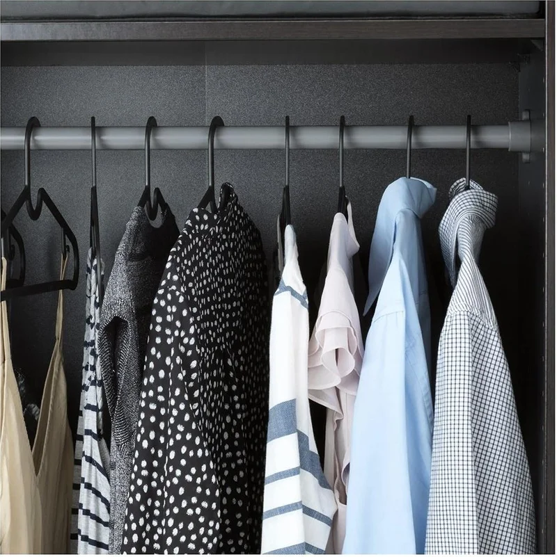 ماشو تريند 50 Li Slim Hanger Hanger - With Premium Plastic Hanger - Practical Clothes Hanger Spruttig
