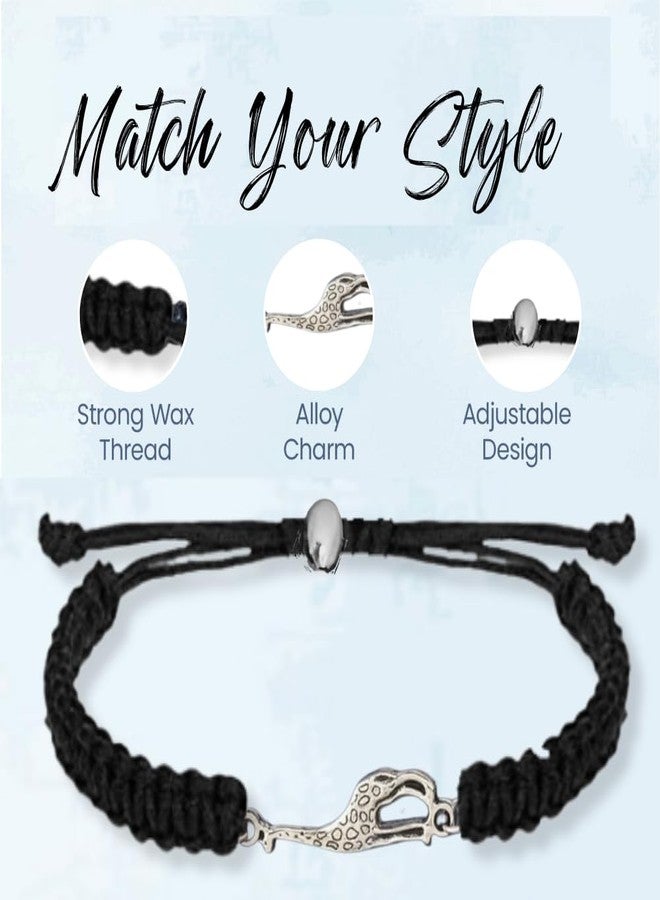 Sportybella Giraffe Charm Bracelet - Handmade Adjustable Braided Rope Bracelet, Boho Safari Jewelry Gift for Animal Lovers, Wildlife Enthusiasts, and Nature Admirers - Image 3